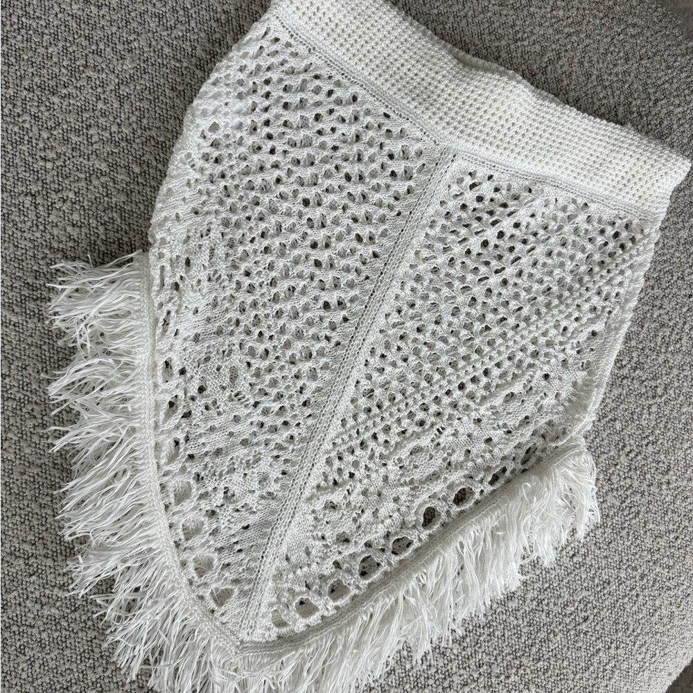 Ines Knit Mini Skirt in Ivory Tularosa Medium - Picture 4 of 4